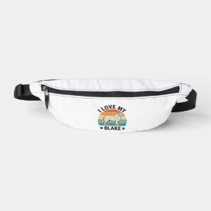 I Love My Blake Dog Retro Engraving Design_1 Fanny Pack