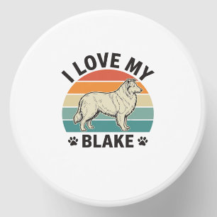 I Love My Blake Dog Retro Engraving Design_1 Mini Candle Favors