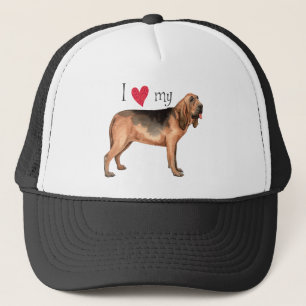 I Love my Bloodhound Trucker Hat
