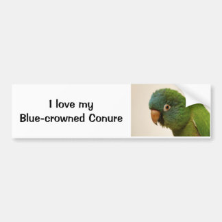I Love my Blue-crowned Conure Bumper Sticker