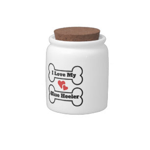 I Love My Blue Heeler Candy Jar
