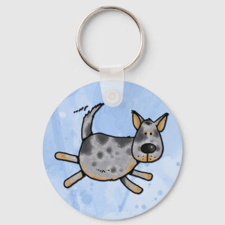 i love my blue heeler keychain