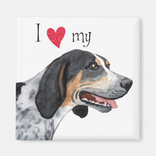 I Love my Bluetick Coonhound Magnet