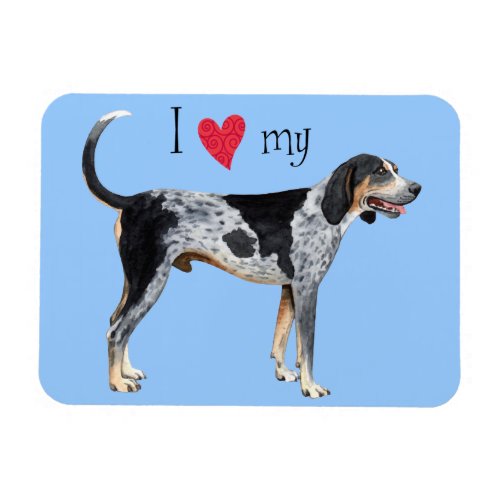 I Love my Bluetick Coonhound Magnet
