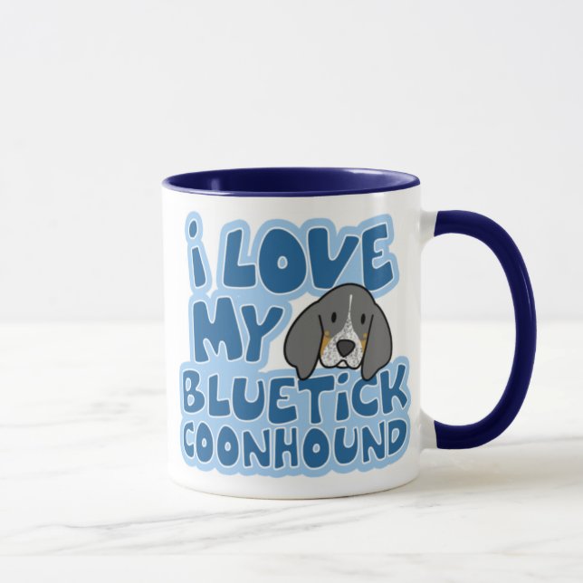 I Love My Bluetick Coonhound Mug (Right)
