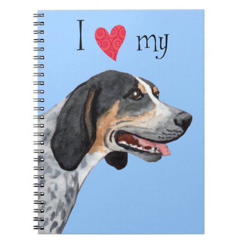 I Love my Bluetick Coonhound Notebook