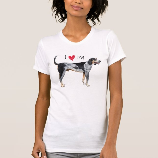 I Love my Bluetick Coonhound T-Shirt (Front)