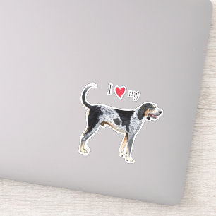 I Love my Bluetick Coonhound Vinyl Sticker
