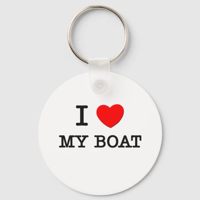 I Love My Boat Keychain (Front)