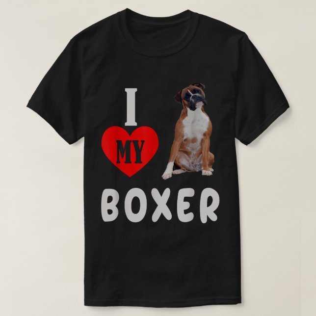 I Love my Boer Dog Pet Lover Mom Dad Apparel  T-Shirt (Design Front)