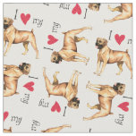 I Love my Boerboel Fabric