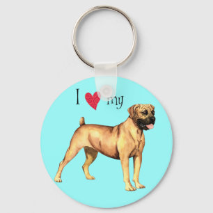 I Love my Boerboel Keychain
