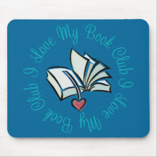 I Love My Bookclub Mouse Pad