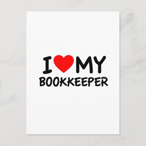 I love my bookkeeper postcard