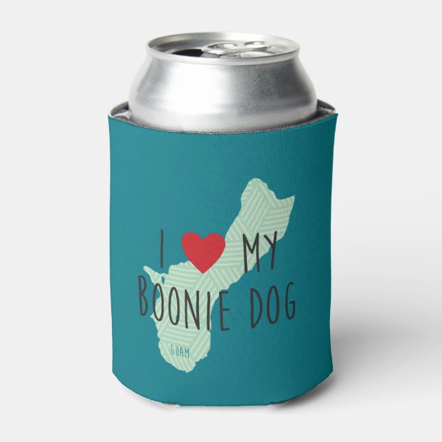 I Love My Boonie Dog Can Cooler (Can Front)