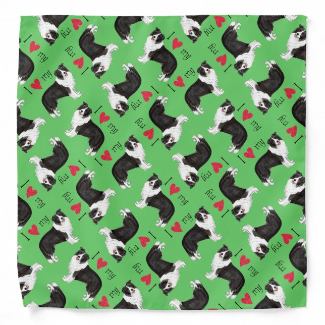 I Love my Border Collie Bandana (Front)