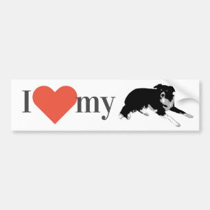 "I love my" Border Collie Bumper Sticker