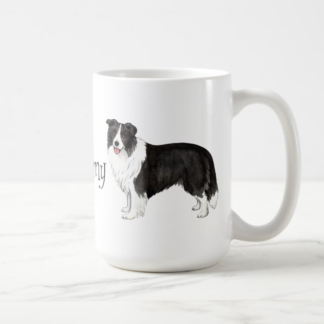 I Love my Border Collie Coffee Mug (Right)