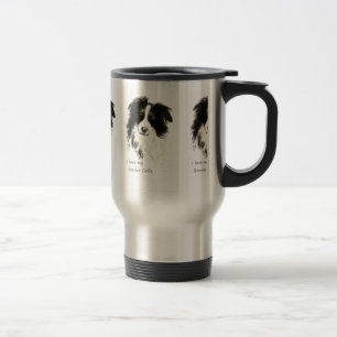 I love my Border Collie Dog Pet Animal Travel Mug