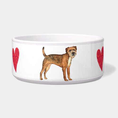 I Love my Border Terrier Bowl