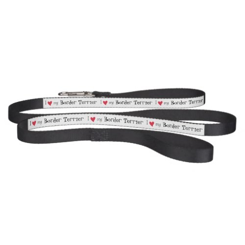 I Love my Border Terrier Pet Leash