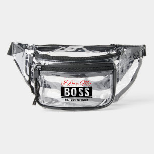 I Love My Boss Clear Fanny Pack