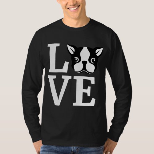 I Love My Bostie Gift for Dog Lover Boston Terrier T_Shirt