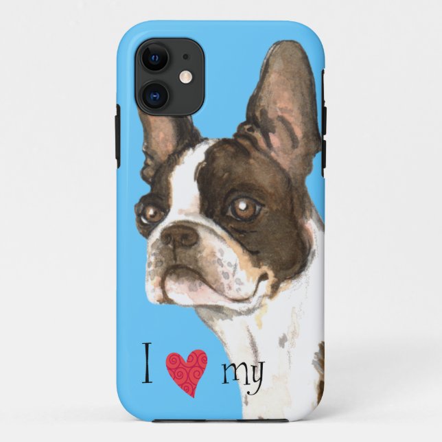 I Love my Boston Terrier Case-Mate iPhone Case (Back)