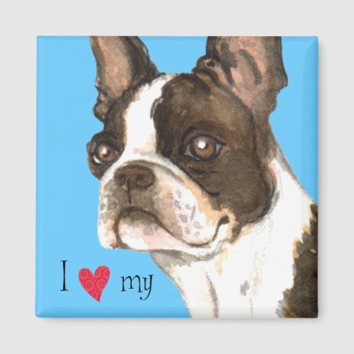 I Love my Boston Terrier Magnet