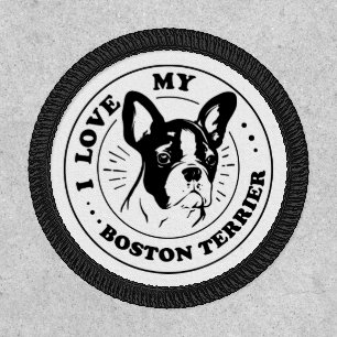 I Love My Boston Terrier Patch