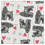 I Love my Bouvier Fabric