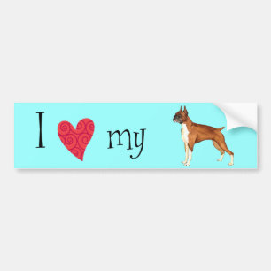 I Love my Boxer Bumper Sticker