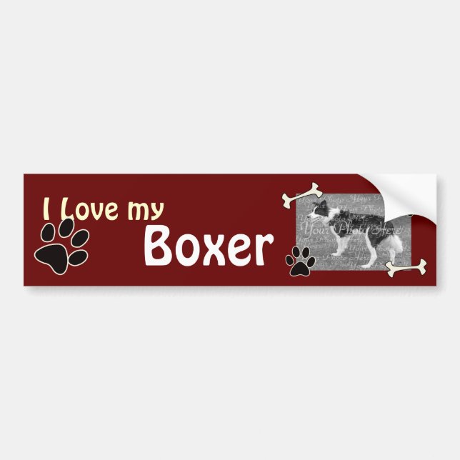 I love my Boxer Bumper Sticker (Front)