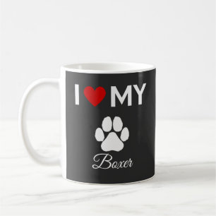 I love my Boxer dog custom name Coffee Mug