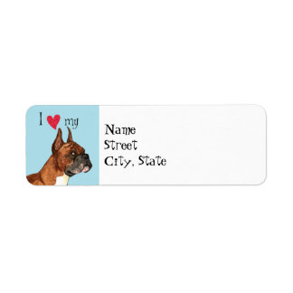 I Love my Boxer Label