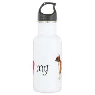 I Love my Boxer Stainless Steel Water Bottle