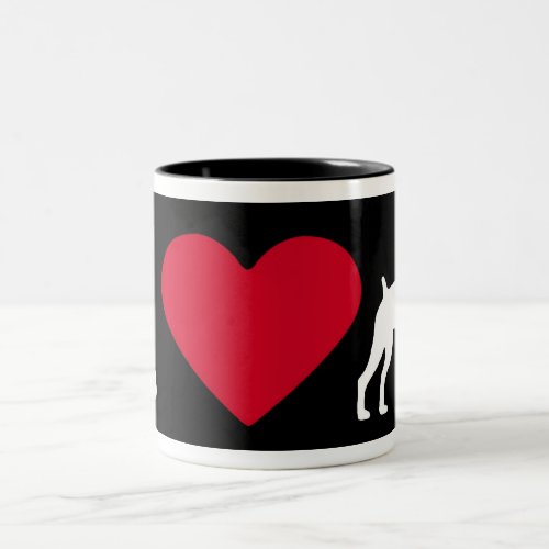 I Love my Boxer Two_Tone Coffee Mug