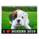 I Love My Boxers 2018 Calendar at Zazzle