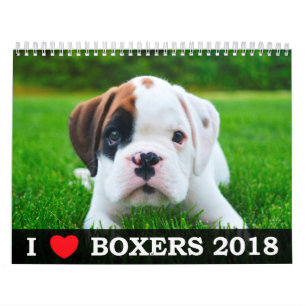 I LOVE MY BOXERS 2018 CALENDAR