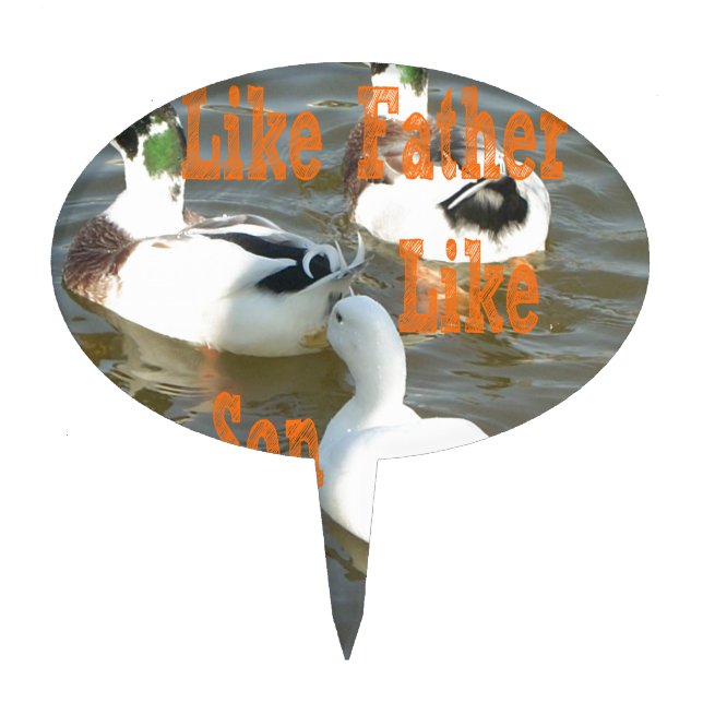 I love my Boy like father like son Cake Topper (Front)