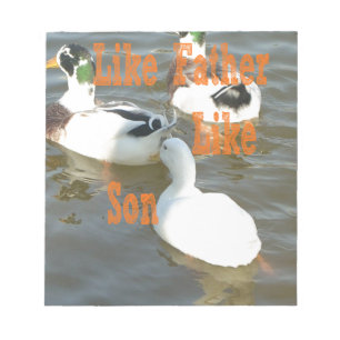 I love my Boy like father like son Notepad
