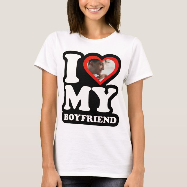 I Love My Boyfriend 1984   -  Personalized Custom T-Shirt (Front)