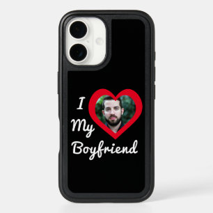 I Love My Boyfriend Bae Personalized Custom Photo iPhone 16 Case