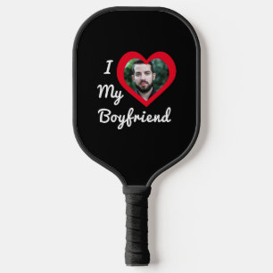 I Love My Boyfriend Bae Personalized Custom Photo Pickleball Paddle