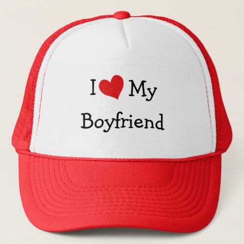 I Love My Boyfriend Baseball Cap