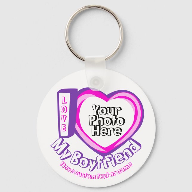 I love My Boyfriend Birthday Keychain (Front)