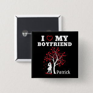 I Love my Boyfriend Button