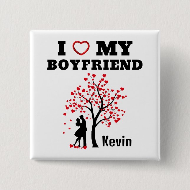 I Love my Boyfriend Button (Front)