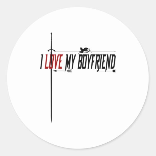 I love my Boyfriend Classic Round Sticker
