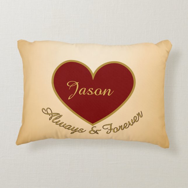 I Love My Boyfriend Custom Accent Pillow (Back)